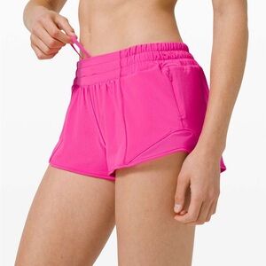 Lululemon Hotty Hot Running Shorts Sz 4 Pink Athletic Gym Shorts gymfit low rise